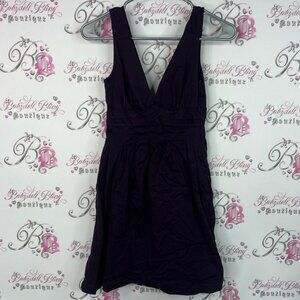 Kamiseta dress mini Vneck royal purple Chic Deep Purple V-Neck Mini Dress